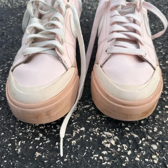 Nike Pink and White Court Legacy Sneakers - Picture 2 of 5